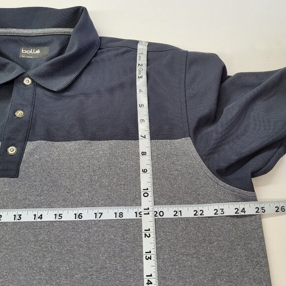 Bolle Golf Polo Mens 2XL/XXL Grey Colorblock Tennis Active Performance - Picture 8 of 11